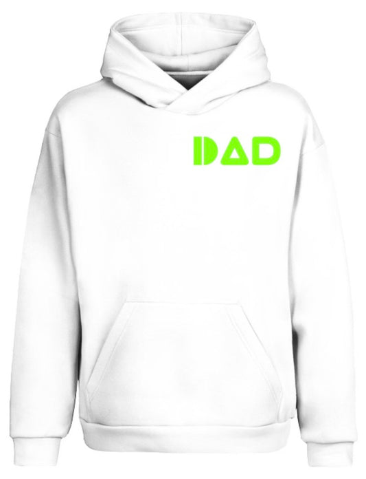 DAD Crew member Hoodie White with neon