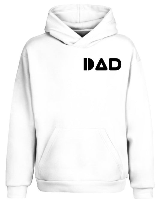 DAD Crew member Hoodie White with black
