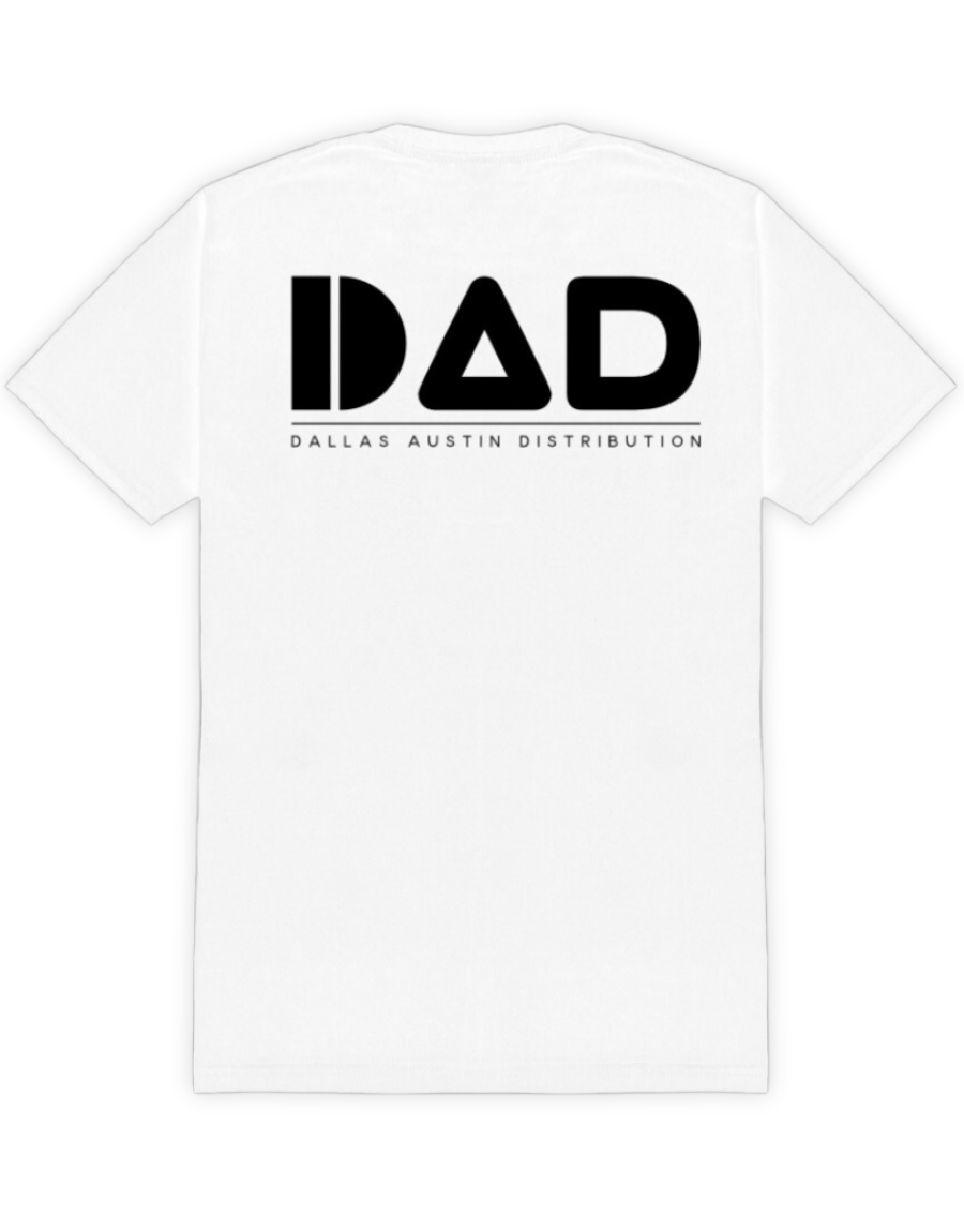 DAD Crew Member Tee White With Black