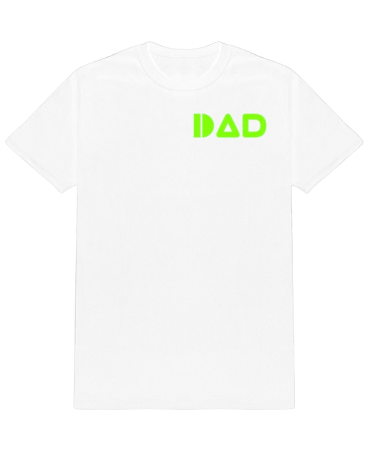 DAD Crew Member Tee White With Neon